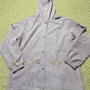 Laila Ali Women Large Purple Button Up Lightweight Spring Jacket Long-Sleeves